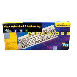 Vintage Mouse Systems Keyboard IBM AT PS/2 104 Compatible NEW OLD Stock